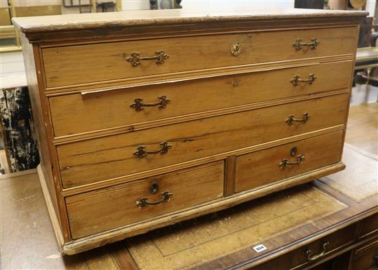 A pine plan chest, 98cm wide